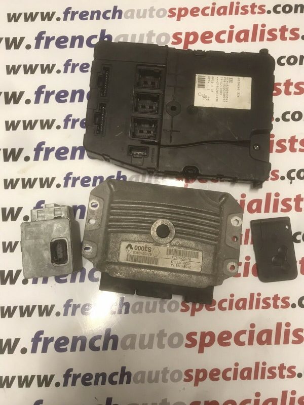 RENAULT SCENIC II 1.4 16V 100HP ECU SET BSI UCH KIT STEERING LOCK KEY CARD K4J