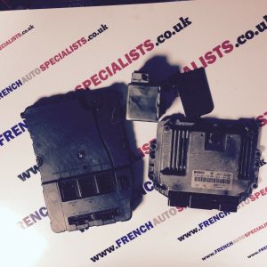RENAULT SCENIC & MEGANE II 1.9 DCI 130 ECU SET KIT STEERING LOCK KEY X2 BIG PLUG
